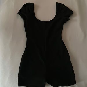 Black backless romper